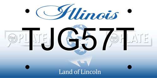TJG57T Illinois License Plate