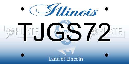 TJGS72 Illinois License Plate