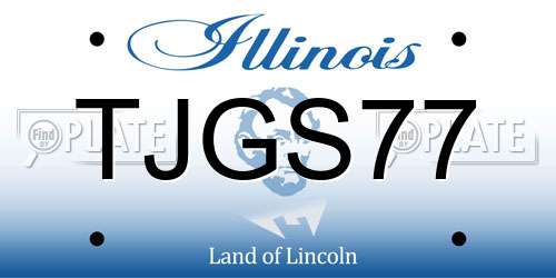 TJGS77 Illinois License Plate