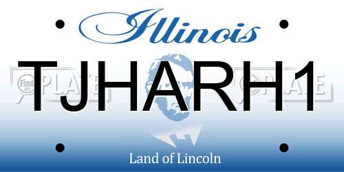 TJHARH1 Illinois License Plate