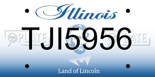 TJI5956 Illinois License Plate
