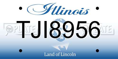 TJI8956 Illinois License Plate