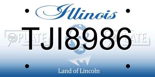 TJI8986 Illinois License Plate
