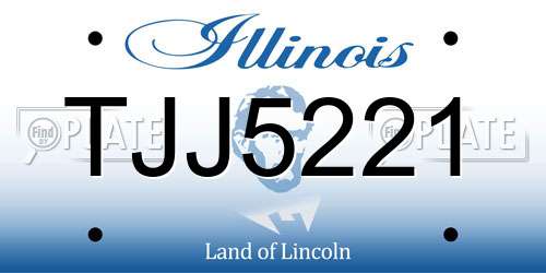 TJJ5221 Illinois License Plate