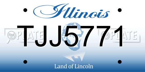TJJ5771 Illinois License Plate