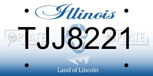 TJJ8221 Illinois License Plate