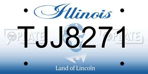 TJJ8271 Illinois License Plate