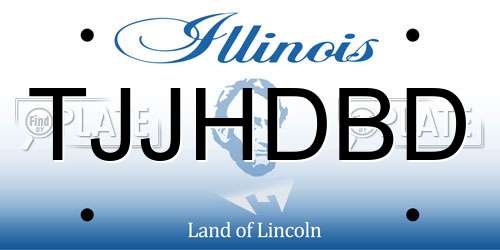 TJJHDBD Illinois License Plate
