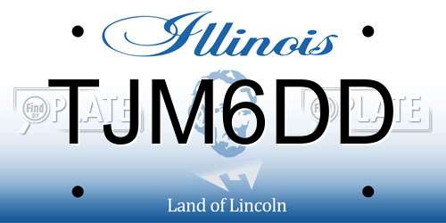TJM6DD Illinois License Plate