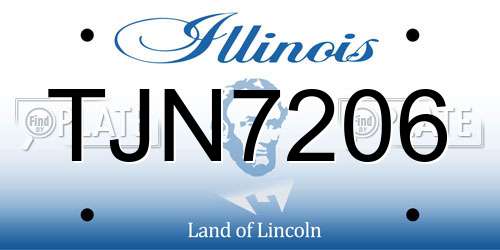 TJN7206 Illinois License Plate