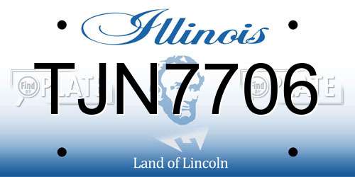 TJN7706 Illinois License Plate