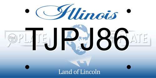 TJPJ86 Illinois License Plate