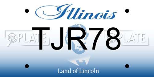 TJR78 Illinois License Plate