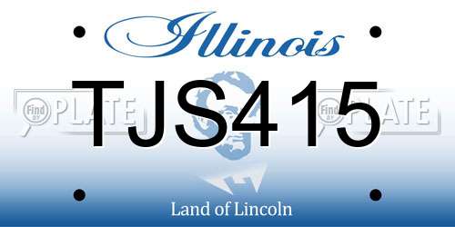 TJS415 Illinois License Plate