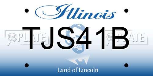 TJS41B Illinois License Plate