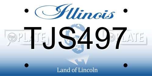 TJS497 Illinois License Plate