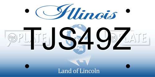 TJS49Z Illinois License Plate