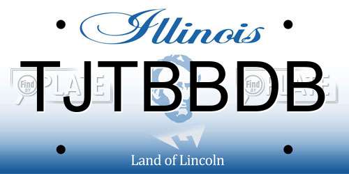 TJTBBDB Illinois License Plate