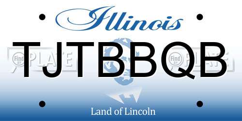 TJTBBQB Illinois License Plate