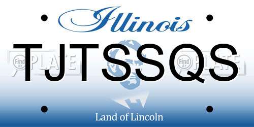 TJTSSQS Illinois License Plate