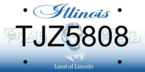 TJZ5808 Illinois License Plate