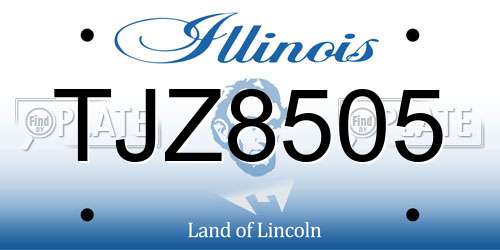 TJZ8505 Illinois License Plate
