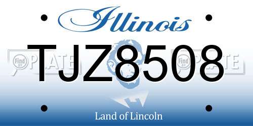 TJZ8508 Illinois License Plate