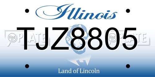TJZ8805 Illinois License Plate
