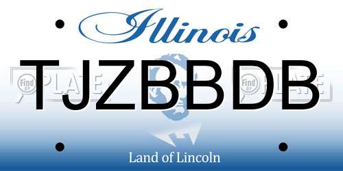 TJZBBDB Illinois License Plate