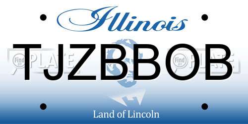 TJZBBOB Illinois License Plate
