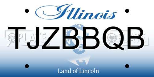 TJZBBQB Illinois License Plate