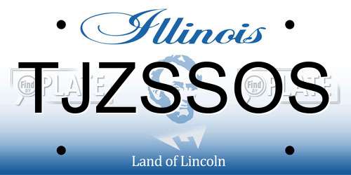 TJZSSOS Illinois License Plate