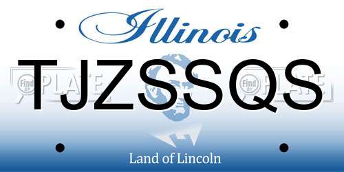 TJZSSQS Illinois License Plate