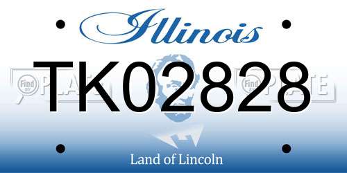 TK02828 Illinois License Plate
