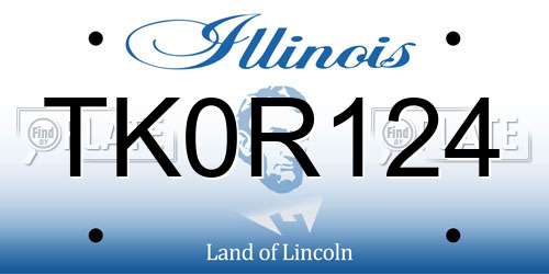 TK0R124 Illinois License Plate