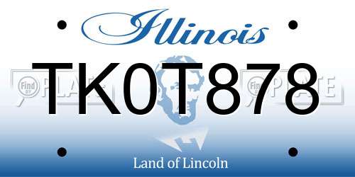 TK0T878 Illinois License Plate