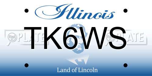 TK6WS Illinois License Plate
