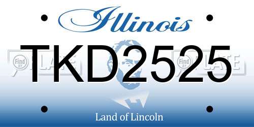 TKD2525 Illinois License Plate