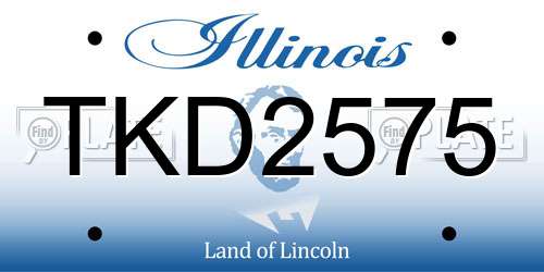 TKD2575 Illinois License Plate