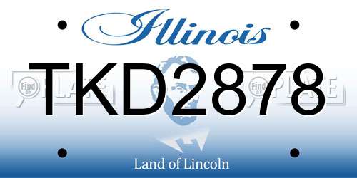TKD2878 Illinois License Plate