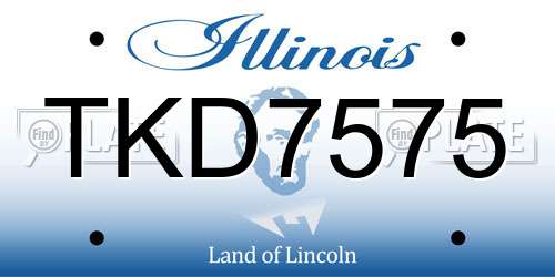 TKD7575 Illinois License Plate
