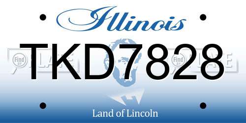 TKD7828 Illinois License Plate