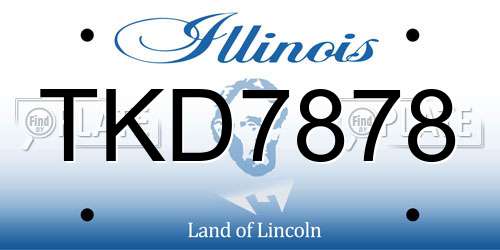 TKD7878 Illinois License Plate