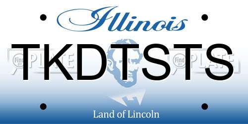 TKDTSTS Illinois License Plate