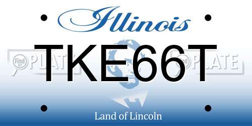 TKE66T Illinois License Plate