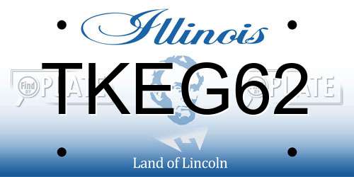 TKEG62 Illinois License Plate