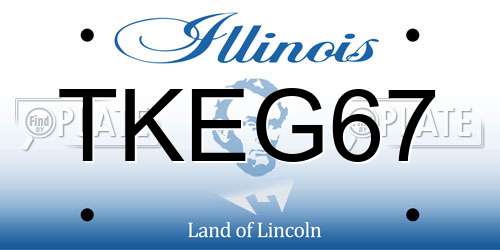 TKEG67 Illinois License Plate