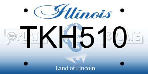 TKH510 Illinois License Plate