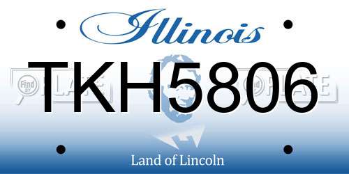 TKH5806 Illinois License Plate