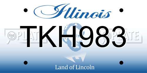 TKH983 Illinois License Plate